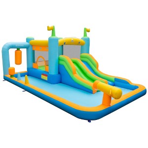 Costway Inflatable Water Slide Giant Kids Bounce House Park Splash Pool without Blower - 1 of 4