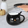 15.5 fl oz Halloween Stoneware Figural Cat Mug Black - Hyde and EEK! Boutique™ - 2 of 3