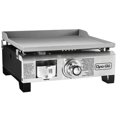 Portable DGL260SNP-D BTU Liquid Propane Gas Griddle - Stainless Steel