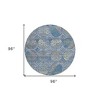 Navy Blue And Sky Blue Trellis Washable Indoor Outdoor Area Rug - 3 of 4