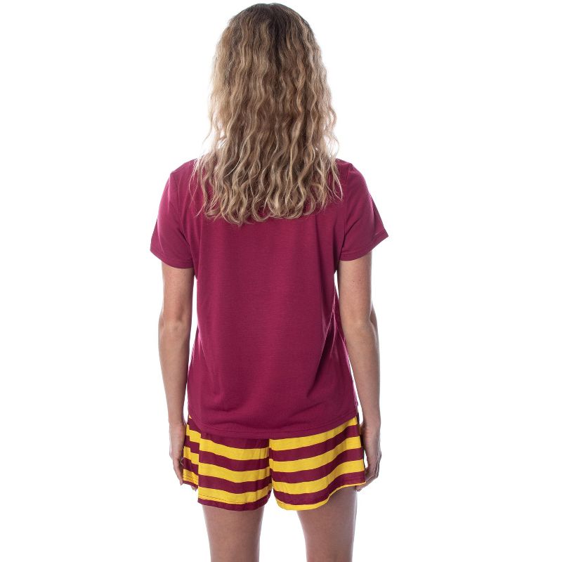 Harry Potter Women's Hogwarts Castle Shirt and Shorts Pajama Set - All 4 Houses, 5 of 7