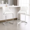 Bekrvio Bar Stools Set of 2, 26” Counter Height with Back - Upholstered PU Leather/Velvet  Steel U-Shaped Base for Kitchen Counter Island - 2 of 4