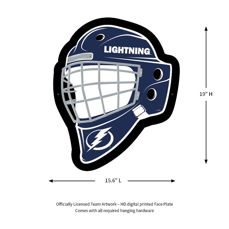 Evergreen Ultra-Thin Edgelight LED Wall Decor, Helmet, Tampa Bay Lightning- 15.6 x 19 Inches Made In USA, 2 of 7