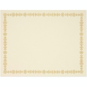Hamilco Cream Color Vellum Certificate Cardstock Paper with Raised Print Border – 8 1/2 x 11" 65 lb Cover Card Stock for Printer - 50 Sheets - 1 of 2