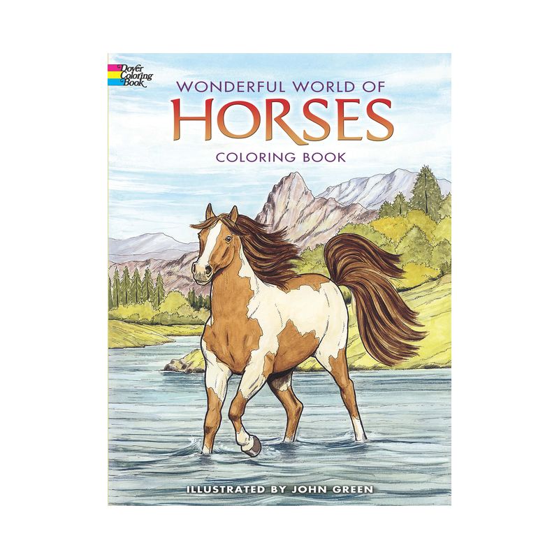 Wonderful World of Horses Coloring Book - (Dover Animal Coloring Books) by  John Green (Paperback), 1 of 2