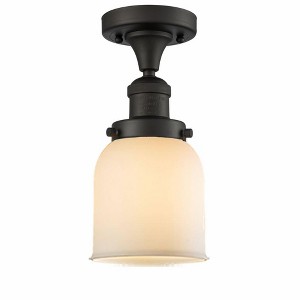 Bell - 1 Light Semi-Flush Mount In Industrial Style-9 Inches Tall and 5 Inches Wide - 1 of 1