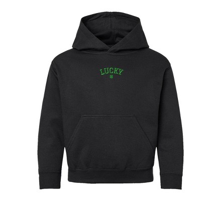 The Juniper Shop Embroidered Lucky Clover Youth Graphic Hoodie