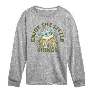 Boys' - The Mandalorian - Enjoy The Little Things Long Sleeve Graphic T-Shirt - 1 of 4