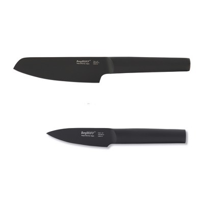 BergHOFF Ron 2Pc Cutlery Set Vegetable & Paring Knife, Black