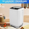 KRISRATE 17.8Lbs Portable Washing Machine, 2.4 Cu.ft Full Automatic Portable Washer with 10 Programs 8 Water Levels, Drain Pump, Glass Top Lid - 3 of 4