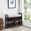 Syemin Ottomans and Benches Storage Shoe Bench, Shoe Rack Storage Organizer, Rustic Entryway Bench with Shelves, Hallway Bench, Brown, 31.5"*12"*19" - 2 of 4