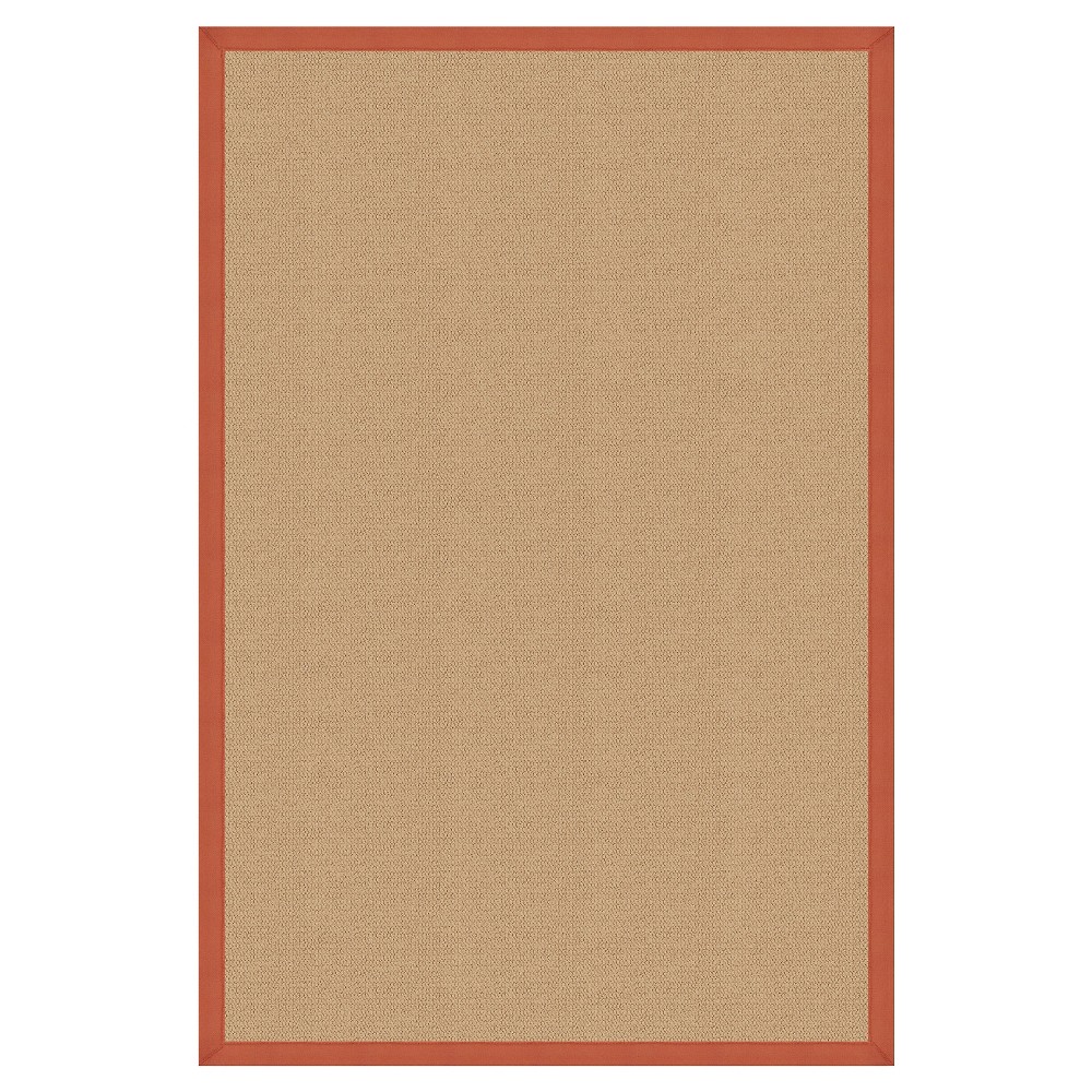 4'x6' Athena Sisal Wool Area Rug Burnt Orange - Linon