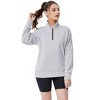 Coolmee Women's Half Zip Quilted Sweatshirts Long Sleeve Pullover Tops Casual Fashion Fall Tops - 3 of 4
