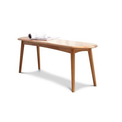 Anybear Natural Oak Wood for Dining Bench Table Bench for Living Room