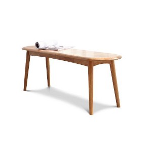 Anybear Natural Oak Wood for Dining Bench Table Bench for Living Room - 1 of 4
