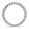 Pompeii3 14K White 1/8 CTW Lab Created Diamond Pavé Twisted Womens Wedding Ring - 2 of 4