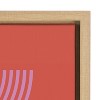 Kate and Laurel Sylvie Shapes and Arches in Red Framed Canvas by Apricot and Birch, 23x33, Natural - 3 of 4