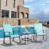 Celebalcony 3 Piece Outdoor Furniture Rocking Patio Set Light Blue - 2 of 4
