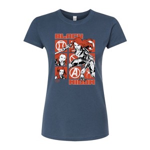Women's - Marvel - Black Widow Grid Fitted Graphic T-Shirt - 1 of 3
