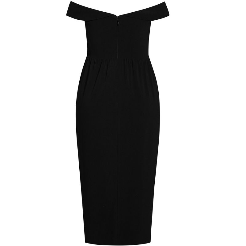 Women's Plus Size Ripple Love Dress - black | CITY CHIC, 5 of 6