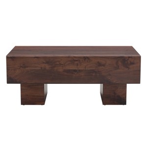 FONTOI Coffee Table with Texture Sticker, Side Table with Spacious Top, Easy to Clean, Walnut, 21.6"*17.2"*43.3" - 1 of 4