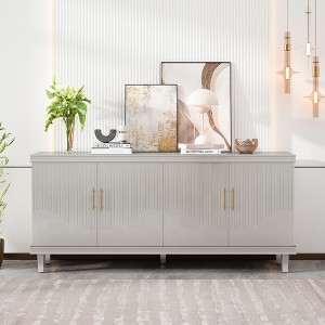 70.07''Large Size 4-Door Cabinet, Same as Living Room, Kitchen, Bedroom, Hallway - 1 of 4