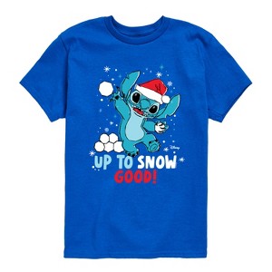 Boys' - Disney - Stitch Up To Snow Good Short Sleeve Graphic T-Shirt - 1 of 4