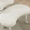 Ridstar Cross-Style Office Chair with Casters, Lumbar Support & Adjustable Seat-Ivory - 4 of 4