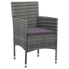 vidaXL 3 Piece Patio Dining Set Gray - 4 of 4
