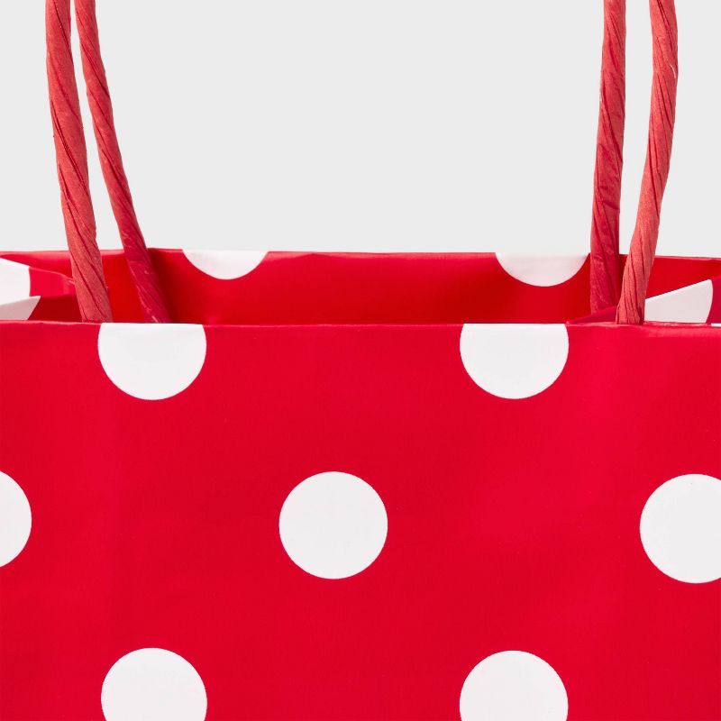 XS Gift BagWhite/Red - Spritz&#8482;: Polka Dotted, Holiday Treats & Sweets Carrier, All Occasions, 3 of 6