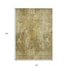 Brown Beige And Gold Abstract Washable Indoor Outdoor Area Rug - 3 of 4