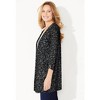 Catherines Women's Plus Size Petite Shadow Stripe Cardigan - 4 of 4