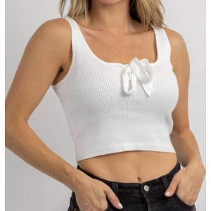 Women's BOW BLISS KNIT RIBBED TANK - PROMESA - 1 of 4