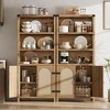 Tall Bookshelf with Storage, Bookcases and Bookshelves with Doors, 5 Tier Storage Cabinet - 3 of 4