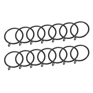 Unique Bargains Metal Electroplating Curtain Rod Accessory Curtain Rings 14 Pcs - 1 of 4