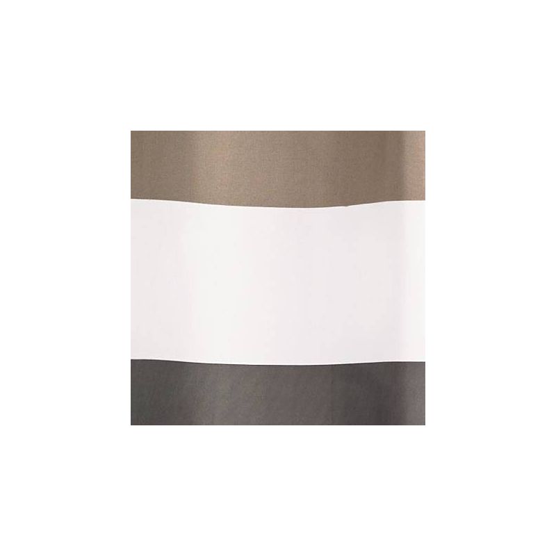 Cabana Shower Curtain White/Brown - Moda at Home, 3 of 6