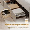 GustoWave Boucle Upholstered Bed Frame, 2 Storage Drawers - 4 of 4