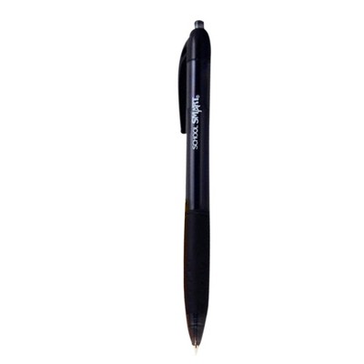 School Smart Retractable Hybrid Gel and Ink Pens, Black, Pack of 48