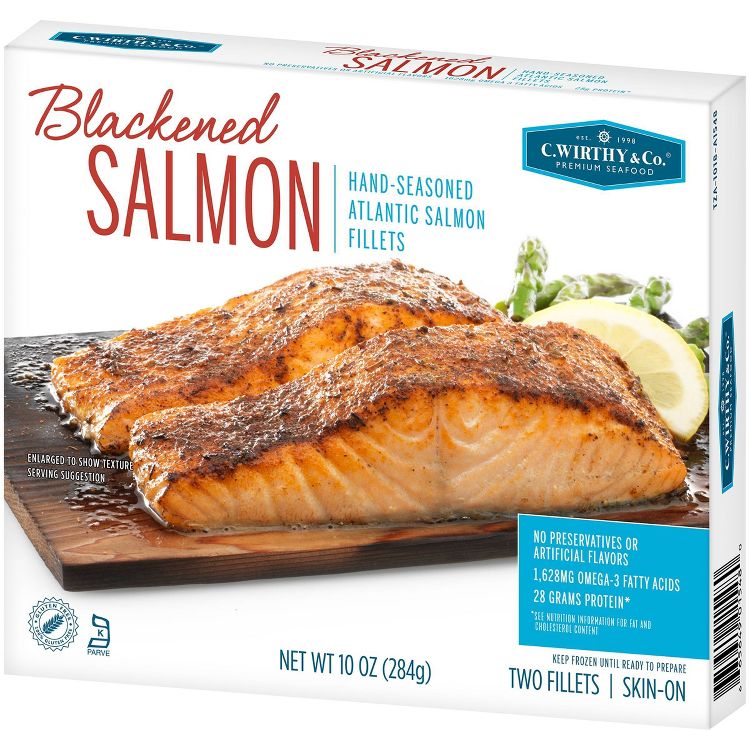 C. Wirthy & Co. Blackened Hand-Seasoned Atlantic Salmon Fillets - Frozen - 10oz, 2 of 10