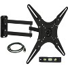 Mount-It! TV Wall Mount Full Motion LCD, LED 4K TV Swivel Bracket for 23 - 55 inch Screen Size, Compatible with VESA 400x400, 66 Lbs. Capacity, Black - 4 of 4