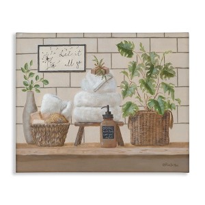 Stupell Industries Comforting Bathroom Spa Still Life Canvas Art, 20" x 16" - 1 of 4