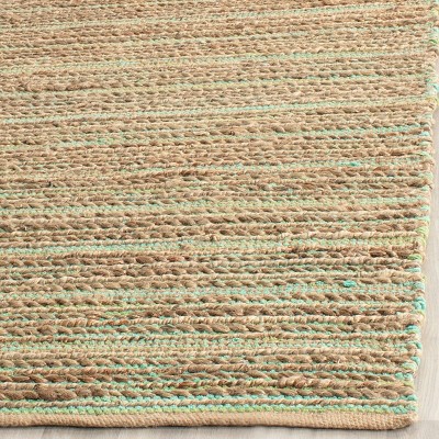 Coastal Charm Green Cotton 4' x 6' Handmade Flat Woven Area Rug