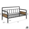 Jojoka Twin Daybed with Classic Headboard, Heavy-Duty Metal Frame, Noise-Free Sofa Bed for Living Room or Guest Room, No Box Spring Needed - 3 of 4