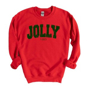 Simply Sage Market Women's Graphic Sweatshirt Jolly Vibes Grunge - 1 of 2