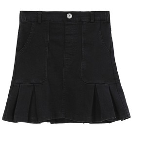 Jean Skirt for Girls Toddler Mini Flared Pleated Toddler Short Jean Skirts with Pocket 3-12T - 1 of 4