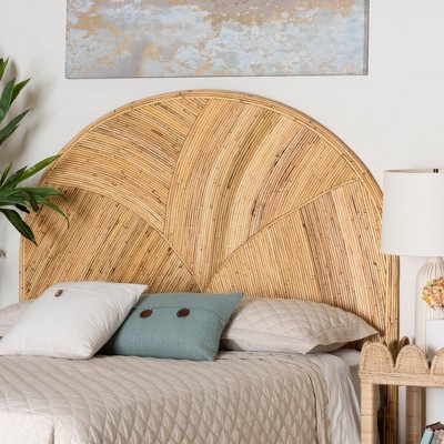 bali & pari Galvan Bohemian Rattan Standalone Headboard