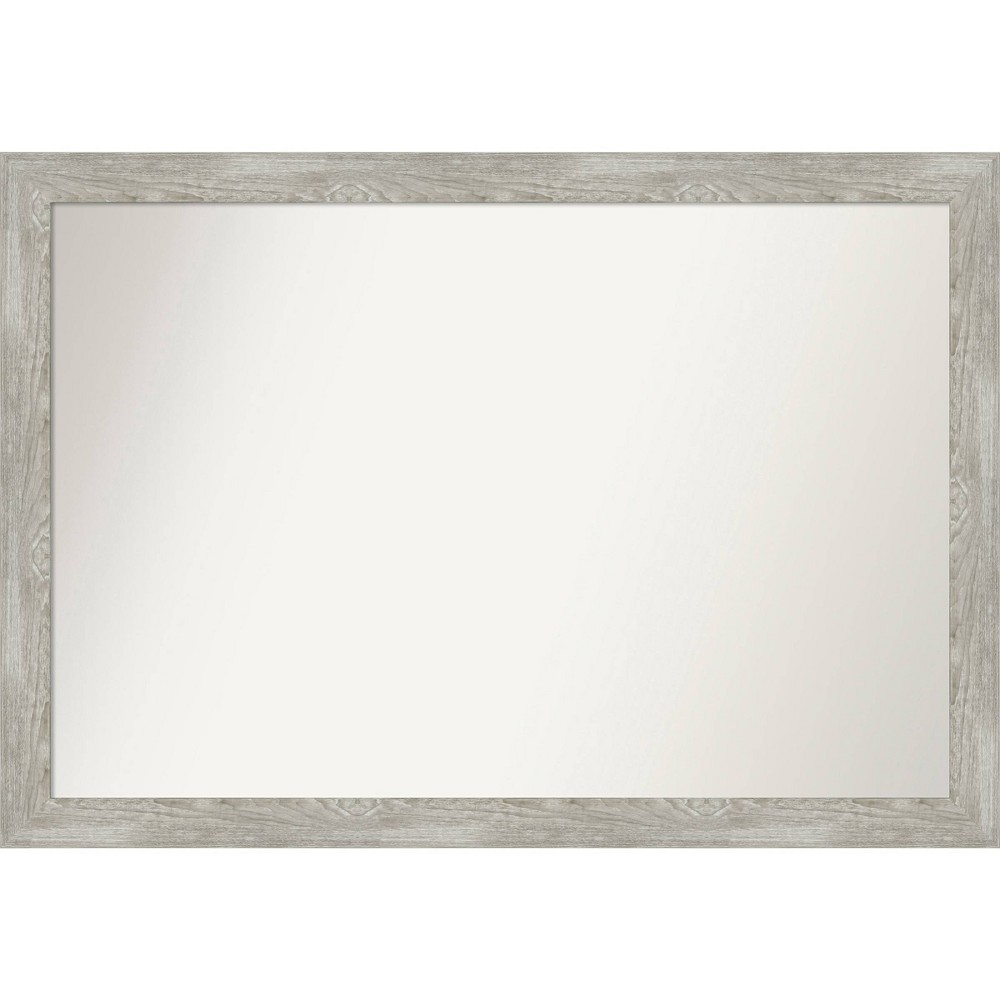 Photos - Wall Mirror 40" x 28" Non-Beveled Dove Gray Wash Narrow  - Amanti Art