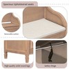 PAGED Storage Bench Modern Wooden Shoe Bench with Adjustable Shelves and Removable Linen Cushion for Mudroom, Bedroom, Entryway - 2 of 4