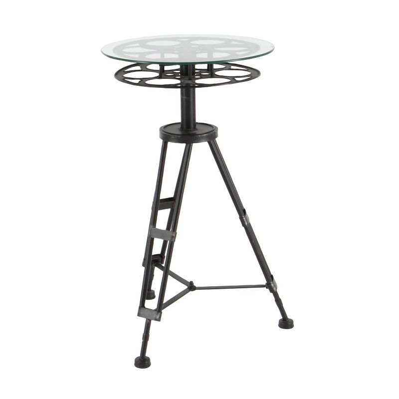 Eclectic Glass and Metal Accent Table Black - Olivia &#38; May, 6 of 8
