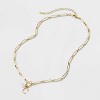 14K Gold Dipped Pearl Charm on Chain Initial Necklace - A New Day Gold - 3 of 4